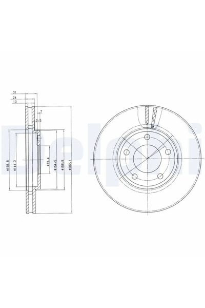 DELPHİ Disc Frana Chrysler Caravan/Prowler/Voyager / Grand Voyager 3 Dodge Ca...