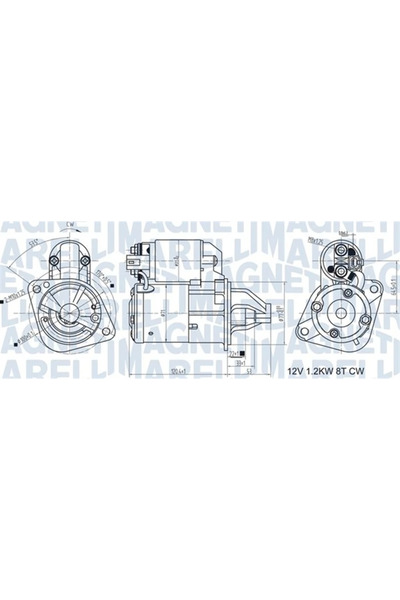 MAGNETI MARELLI Стартер Hyundai Elantra 6 Limousine/Veloster/I20 1 Kia Carens...