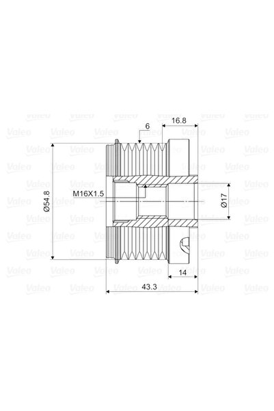 VALEO Generator freewheel system DACIA LODGY (JS_) 2012-2018