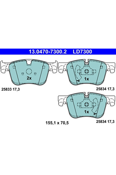 Ate Set Placute Frana Frana Disc Citroen C4 Grand Picasso 2/C4 Picasso 2 Peug...