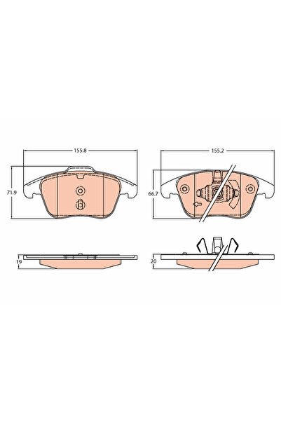 TRW Set Placute Frana Frana Disc Ford Mondeo 5