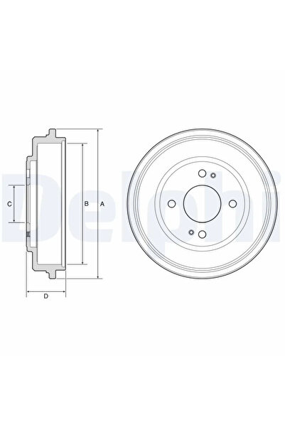 DELPHİ Brake drum HONDA JAZZ III 2008-2014 BF606