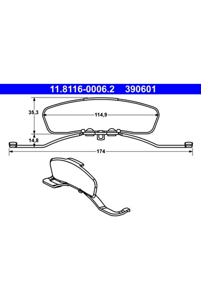 Ate Arc Etrier Frana Audi A3/A4 B6/A4 B7 Seat Leon 2003-2014