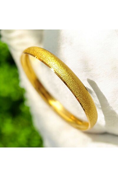 CASELN 22 Ayar Gold 1 Cm Kumlu Bilezik