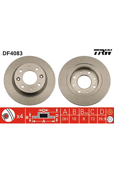 TRW Disc Frana Kia Carens 1 Microbus/Clarus