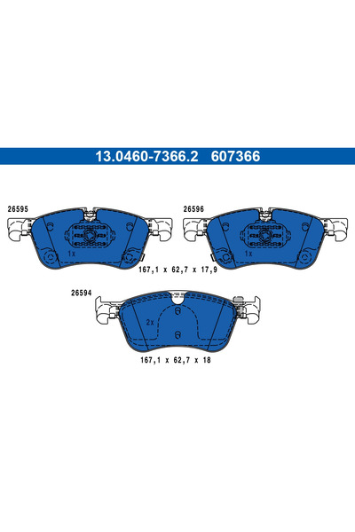 Ate Set Placute Frana Frana Disc Mercedes-Benz Citan Autoutilitara/Limuzina S...