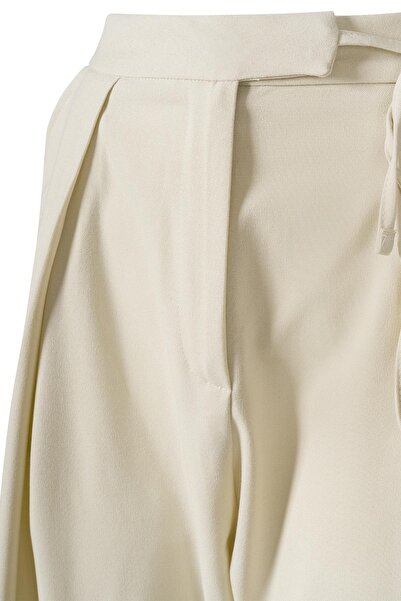 FACETTE Yandan Bağlamalı Palazzo Pantolon Bej