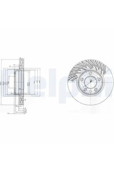 DELPHİ Porsche Cayenne Vw Touareg Brake Disc