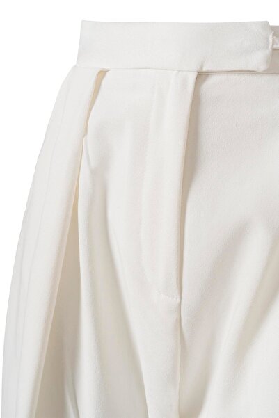 FACETTE Side Tie Palazzo Pants White