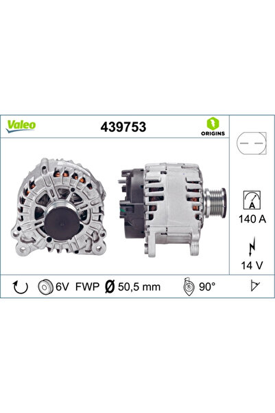 VALEO Generator / Alternator Vw Amarok/Crafter 30-35 Bus/Crafter 30-50 Carose...