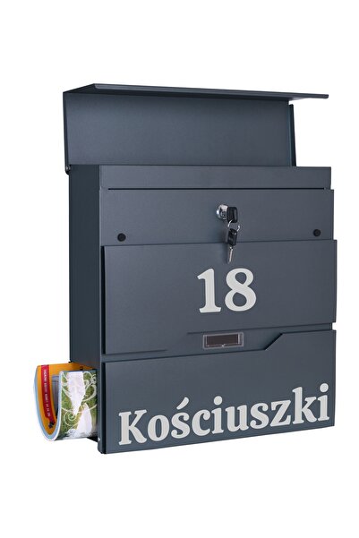 Other Skrzynka pocztowa na listy Vidar antracyt z napisami