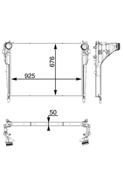 MAHLE Intercooler Compresor Mercedes-Benz Actros MP4 / MP5/Arocs