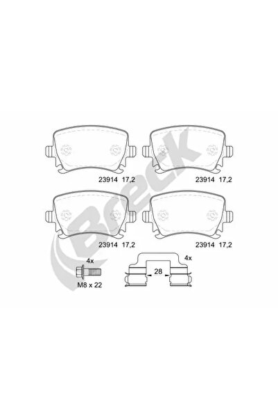 BRECK Set Placute Frana Frana Disc Audi A3/A6 C6/Tt Skoda Superb 2