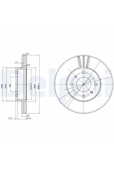 DELPHİ Спирачен диск Nissan 200SX/Almera 2/Almera Classic