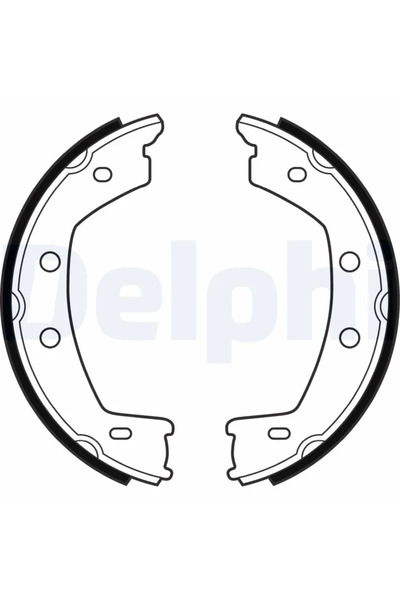 DELPHİ Комплект накладки за ръчна спирачка за Land Rover Freelander 2