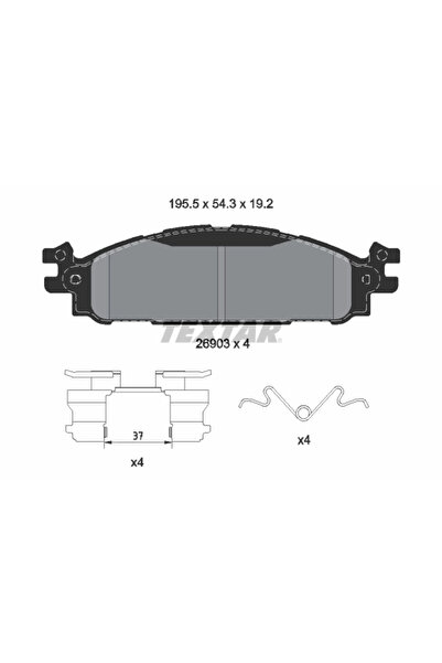 TEXTAR Set Placute Frana Frana Disc Ford Usa Explorer/Flex/Taurus Lincoln Mks...