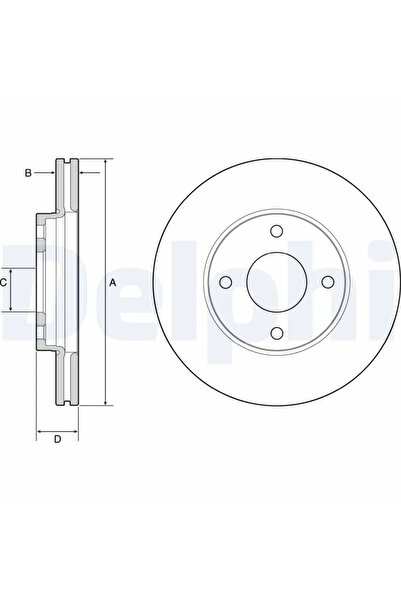 DELPHİ Спирачен диск Форд Фиеста 7