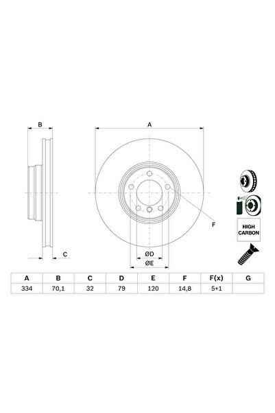 Bosch Disc Frana Alpina Roadster V8 Bmw 7/Z8 Roadster