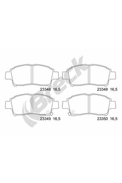 BRECK Комплект накладки за дискови спирачки Toyota Echo Limousine/Platz/Vios ...