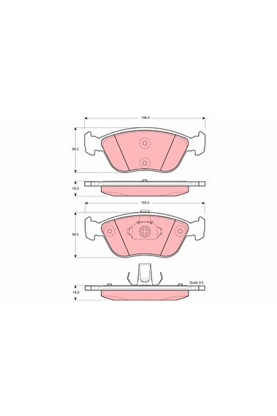 TRW Set Placute Frana Frana Disc Volvo 850/C70 1/S70