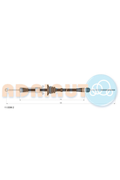Adriauto Cablu Frana De Parcare Fata Iveco Daily 4 Caroserie/Daily 4 Platou /...