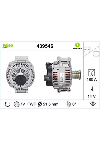 VALEO Generator / Alternator Chrysler 300C Jeep Commander/Grand Cherokee 3