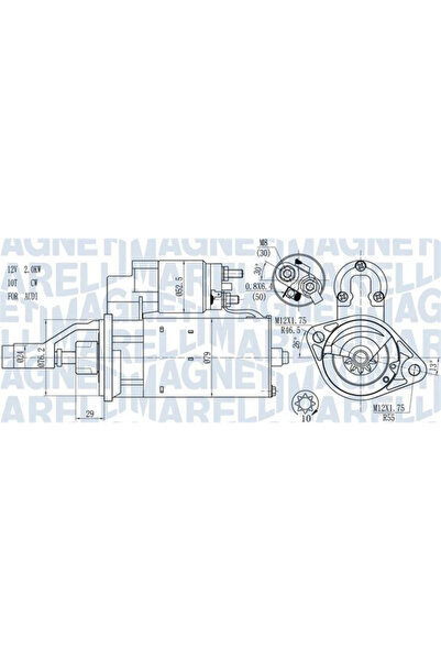 MAGNETI MARELLI Starter Audi A4 B5/A4 B6/A4 B7