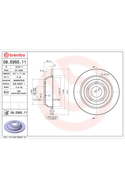 Brembo Спирачен диск за Ford Puma