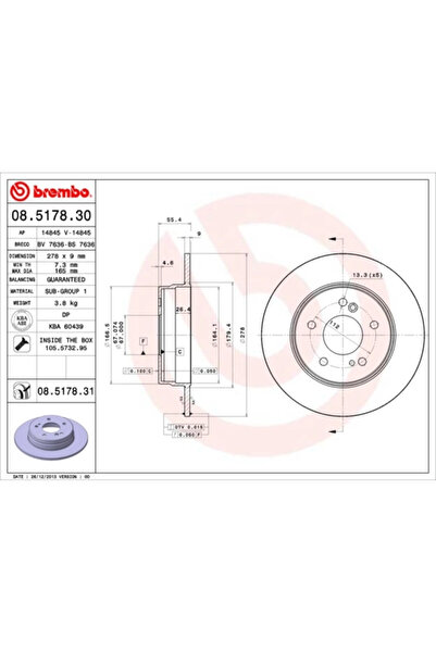 Brembo Дискови спирачки Mercedes-Benz 124 T-Model/C-Class/CLK