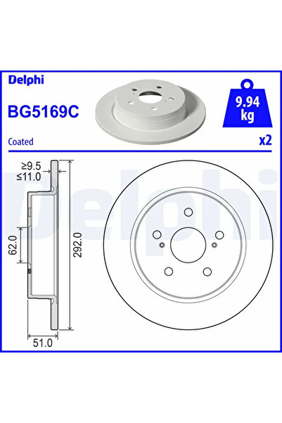 DELPHİ Disc Frana Toyota C-Hr