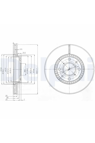DELPHİ Дискови спирачки Opel Agila Suzuki Splash/Swift 3