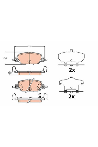 TRW Set Placute Frana Frana Disc Honda Cr-5 5 2016-2016