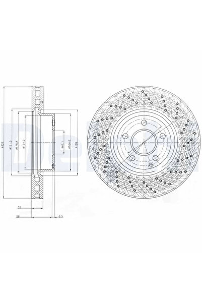 DELPHİ Дискови спирачки Mercedes-Benz C-класа/E-класа