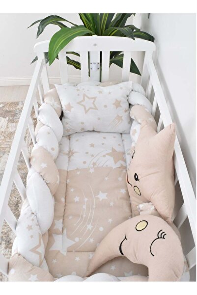 Fun Moment غطاء سرير أطفال مكون من 6 قطع مع حواجز حلزونية 90×45 سم