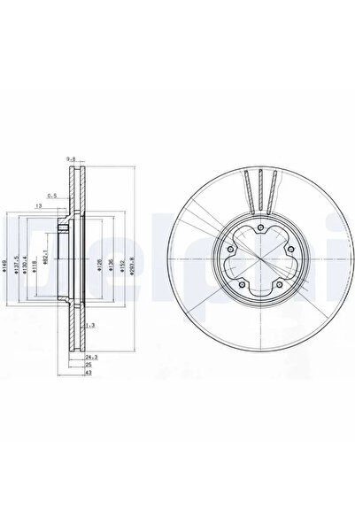 DELPHİ Disc Frana Ford Transit Bus/Transit Caroserie/Transit Platou / Sasiu