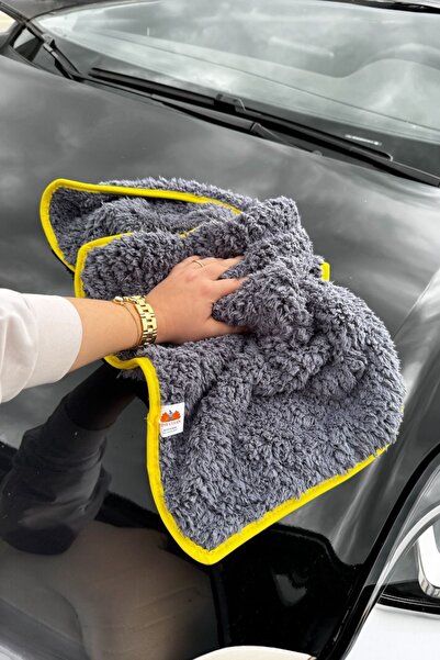 Fine Clean Çift Taraflı 600 Gsm Yüksek Tüylü Yumuşak Mikrofiber Oto Kurulama ...