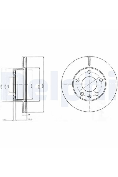 DELPHİ Спирачен диск Ldv Maxus Bus/Maxus Body/Maxus Platform/Chassis