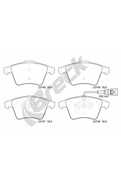 BRECK Set Placute Frana Frana Disc Vw Multivan T5/Transporter T5 Bus/Transpor...