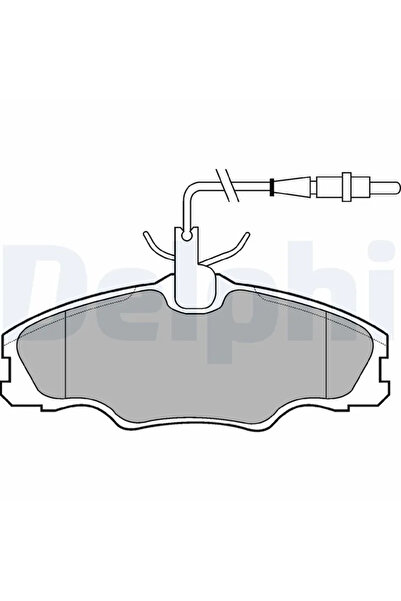 DELPHİ Комплект спирачни накладки за дискови спирачки Peugeot 406