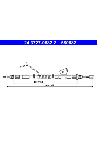 Ate Cablu Frana De Parcare Ford Tourneo Custom V362 Bus/Transit Custom V362 Bus