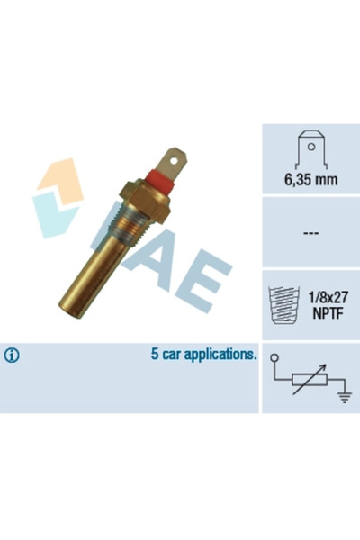 FAE Senzor,temperatura Lichid De Racire Ford Ranger (er, Eq, R_) 1999-2006 Diesel
