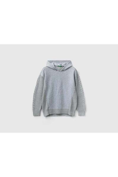 United Colors of Benetton Solid Hoodie Sweater