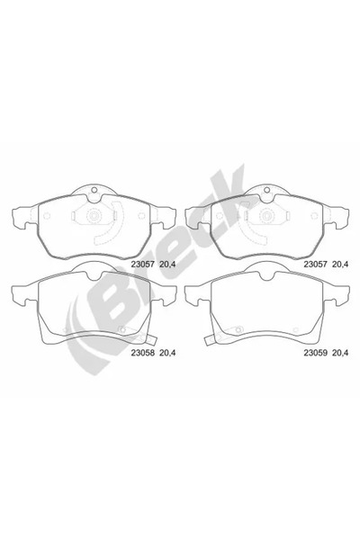 BRECK Set Placute Frana Frana Disc Opel Astra G/Astra H/Meriva A Microbus Vau...