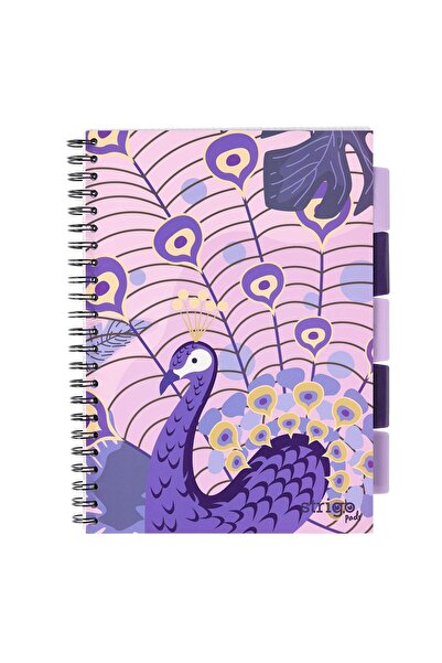 Strigo Spiral notebook and dividers Project Book JUNGLE A4, mathematics, 200 pg, cardboard covers PADS037
