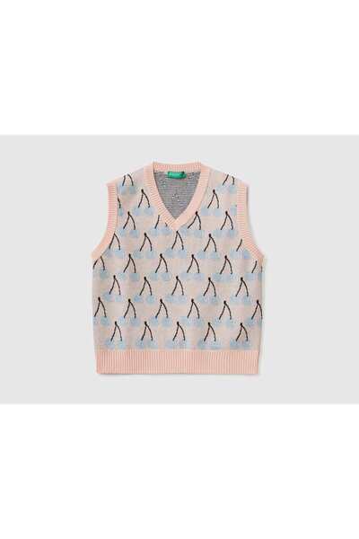 United Colors of Benetton Fruit Print Sleeveless Sweater
