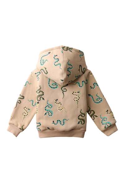 Gingersnaps Boys' Snake Print Hoodie Sweater