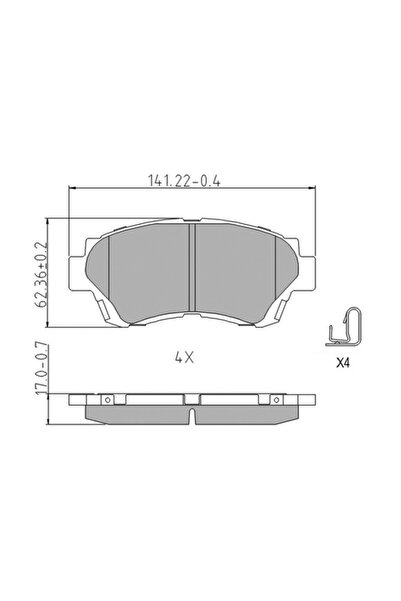 FERODO Brake pad set disc brake LEXUS LS 1989-1995 FDB868