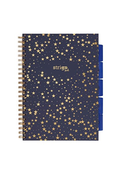 Strigo Caiet spirala si separatoare Project Book STARS B5, matematica, 200 pg, coperti carton PADS008