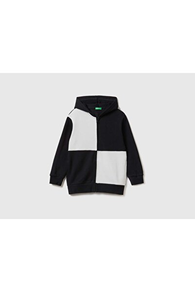 United Colors of Benetton Maxi Checkered Long-Sleeve Sweater