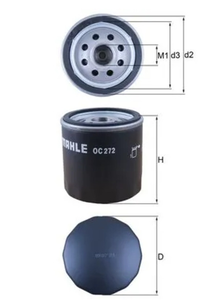 KNECHT Oil filter OPEL ASCONA C hatchback (J82) 1987-1988 OC272 (Petrol)